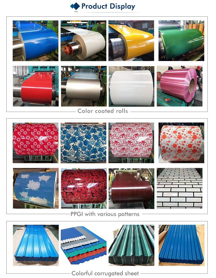 PPGL Prepianted Corrugated Steel Roofing Sheet 