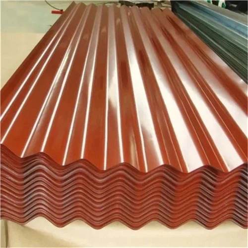 Fargebelagt korrugert metalltakplate